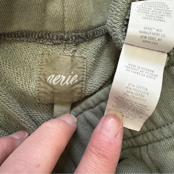 Aerie Small Green Sweatpants Sweat Lounge Pants Athleisure Straight Leg Casual - Picture 9 of 9